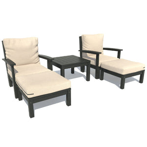 Bespoke Deep Seating Chaise Set with Side Table Chair Dune / Black