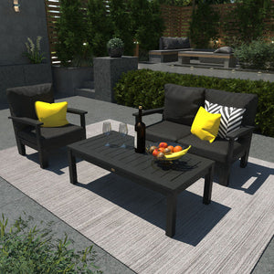 Bespoke Deep Seating Loveseat, Chair and Conversation Table Chair