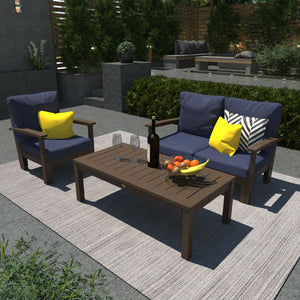 Bespoke Deep Seating Loveseat, Chair and Conversation Table Chair