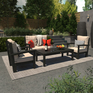 Bespoke Deep Seating Loveseat, Set of Chairs and Conversation Table Chair