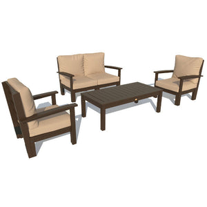 Bespoke Deep Seating Loveseat, Set of Chairs and Conversation Table Chair Driftwood / Weathered Acorn