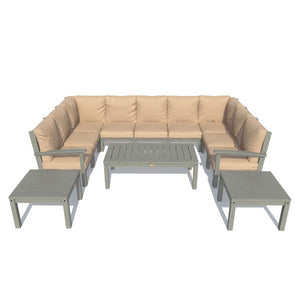Bespoke Deep Seating Sofa and Ottoman Outdoor Sofa Driftwood / Black