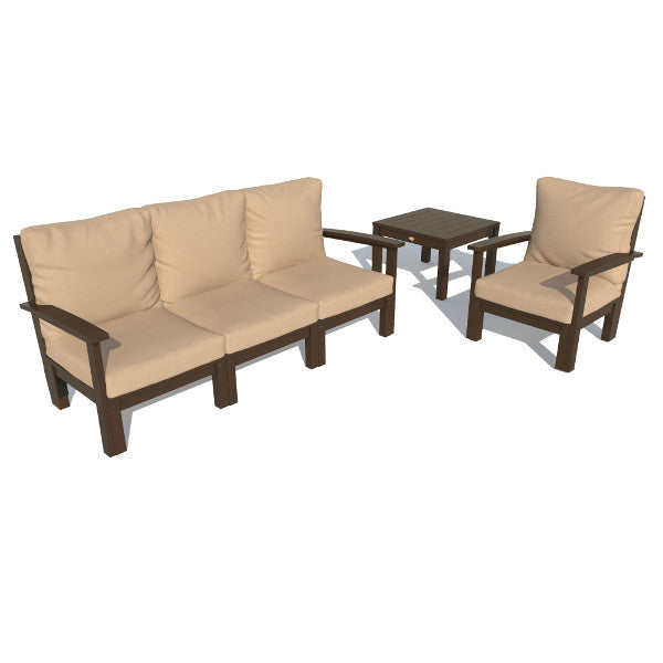 Bespoke Deep Seating Sofa, Chair and Side Table Sectional Set Driftwood / Weathered Acorn