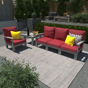 Bespoke Deep Seating Sofa, Chair and Side Table Sectional Set