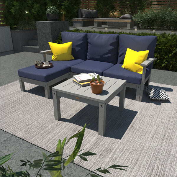 Bespoke Deep Seating Sofa, Ottoman and Side Table Sectional Set