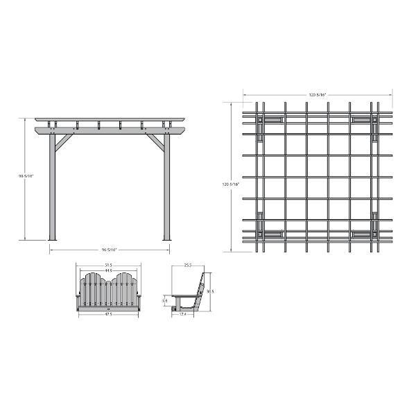 Bodhi Pergola and Classic Westport Swing Set 5ft Westport Swing