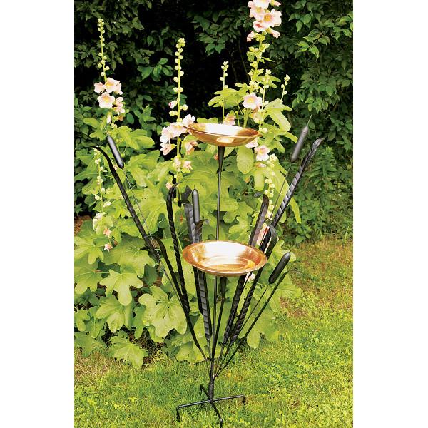 Cattail Birdbath Birdbath