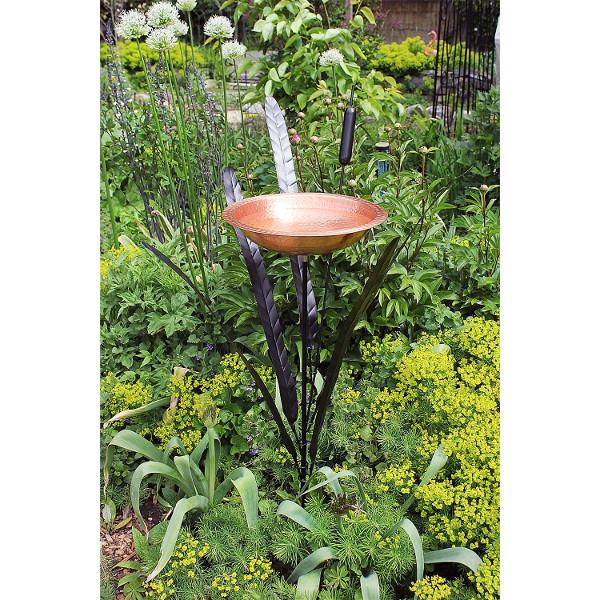 Cattail Birdbath Birdbath