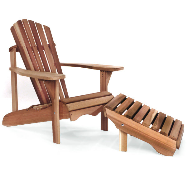 Cedar Adirondack Chair and Ottoman Adirondack