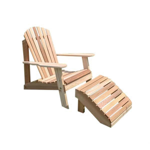 Cedar American Forest Adirondack Chair & Footrest Set