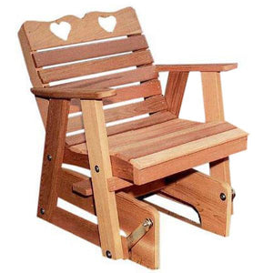 Cedar Country Hearts Rocking Glider Chair Outdoor Glider