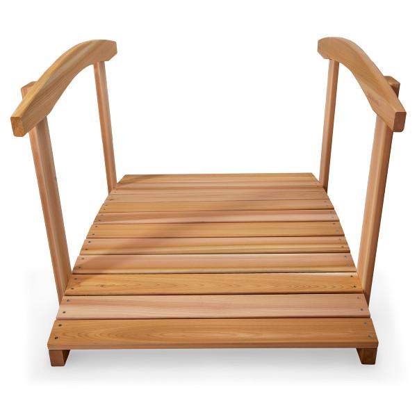 Cedar Garden Bridge with Side Rails Garden Bridge