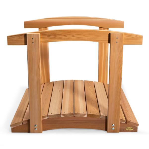 Cedar Garden Bridge with Side Rails Garden Bridge