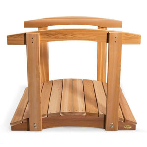 Cedar Garden Bridge with Side Rails Garden Bridge