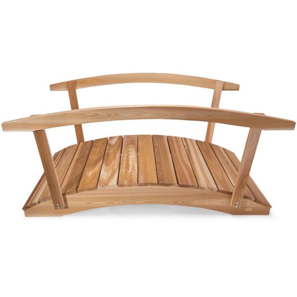 Cedar Garden Bridge with Side Rails Garden Bridge