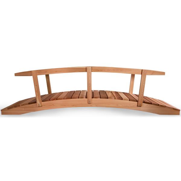 Cedar Garden Bridge with Side Rails Garden Bridge