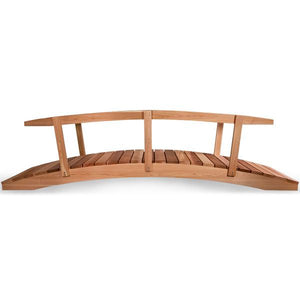 Cedar Garden Bridge with Side Rails Garden Bridge