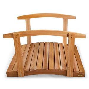 Cedar Garden Bridge with Side Rails Garden Bridge