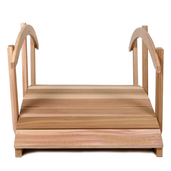 Cedar Garden Bridge with Side Rails Garden Bridge