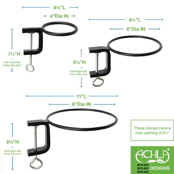 Clamp-On Flower Pot Ring Pack of 2 Clamp