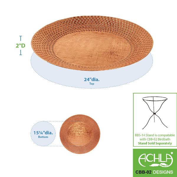 Classic II Hammered Birdbath Birdbath