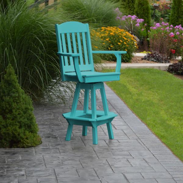 Classic Swivel Bar Chair with Arms Outdoor Chair