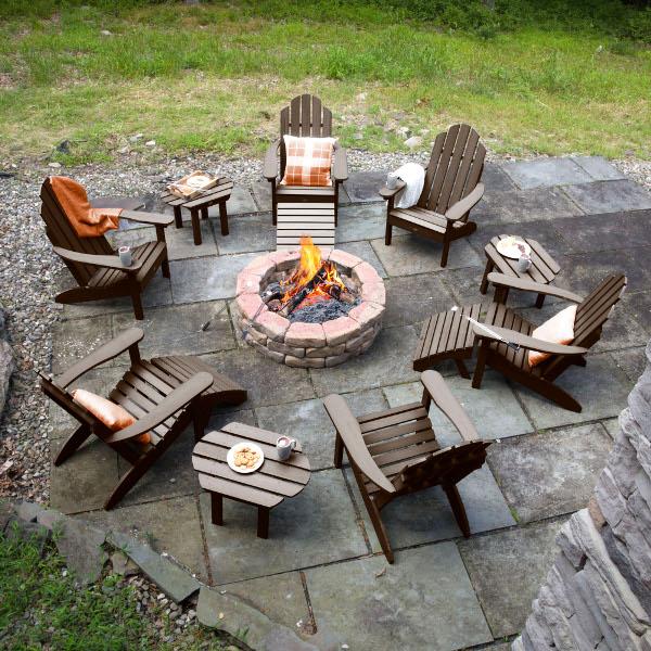 Classic Westport Adirondack Fireside Set Conversation Set