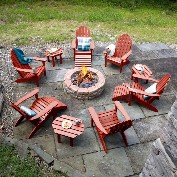 Classic Westport Adirondack Fireside Set Conversation Set