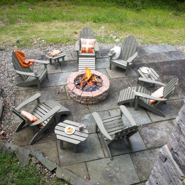 Classic Westport Adirondack Fireside Set Conversation Set