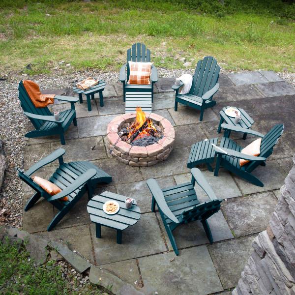 Classic Westport Adirondack Fireside Set Conversation Set