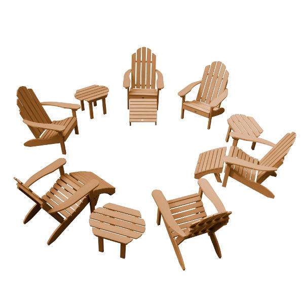 Classic Westport Adirondack Fireside Set Conversation Set Toffee