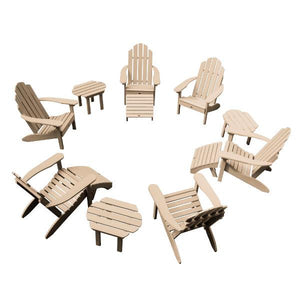Classic Westport Adirondack Fireside Set Conversation Set Whitewash