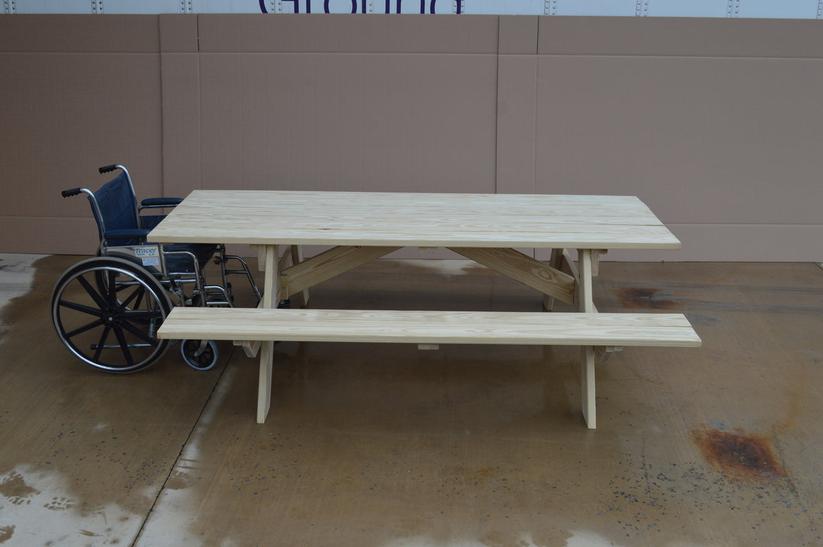 Commercial Grade Pressure Treated Pine Park Picnic Table (ADA Option) Picnic Table