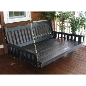 Yellow Pine 75" Twin Mattress Royal English Garden Swingbed