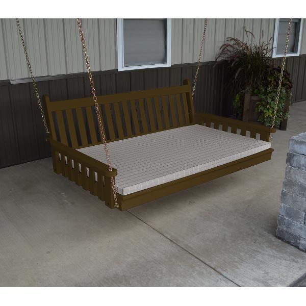 Yellow Pine 75" Twin Mattress Traditional English Swingbed - The Charming Bench Company