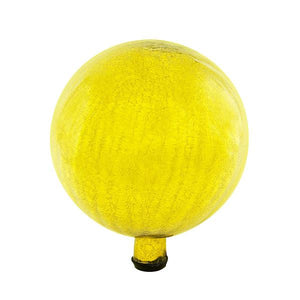 Crackle Glass Gazing Globes 6 inch / Lemon Drop
