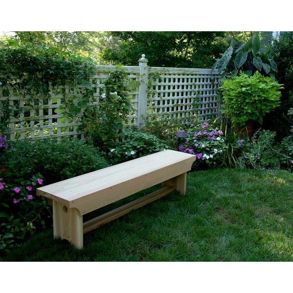 Creekvine Design 5' Cedar 1805 Traditional Heavy Duty Bench Garden Bench Unfinished