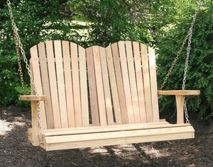 Creekvine Design Adirondack Cedar Quality Wooden Swing Porch Swings