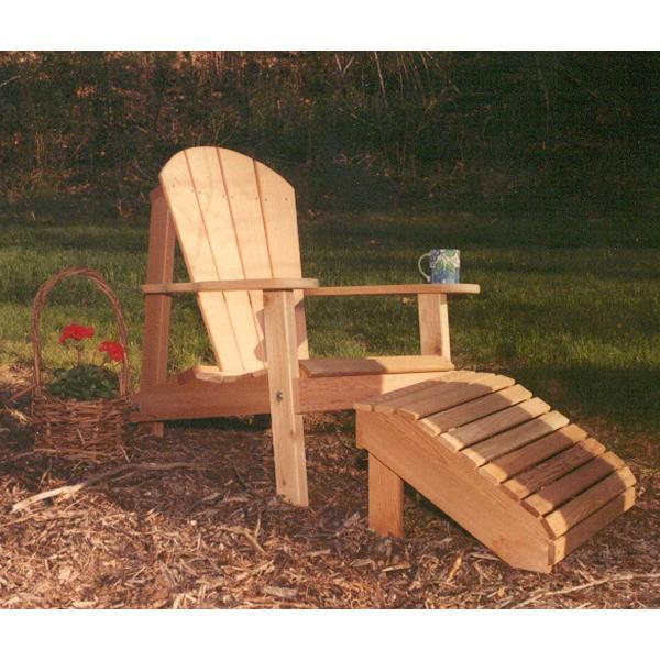 Creekvine Design Cedar Adirondack Chair &amp; Footrest Set Adirondack Unfinished