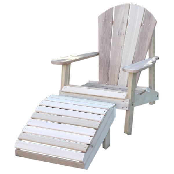 Creekvine Design Cedar Adirondack Chair &amp; Footrest Set Adirondack Unfinished