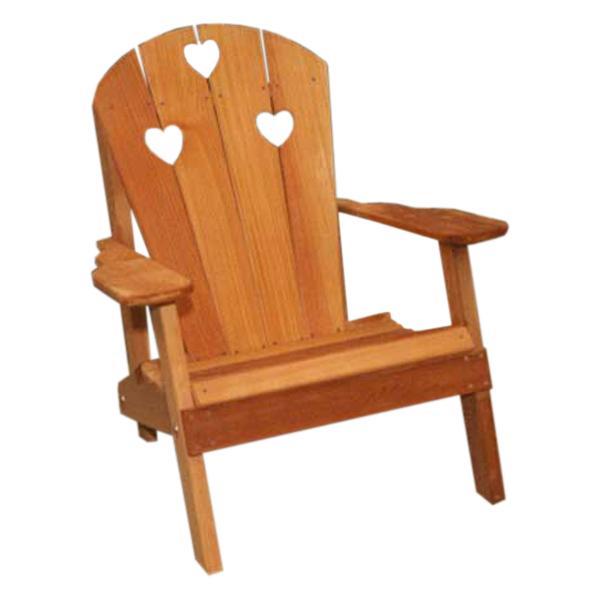 Creekvine Design Cedar Country Hearts Adirondack Chair Outdoor Chair Unfinished