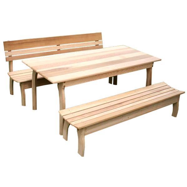 Creekvine Design Cedar Couple Dining Set Picnic Table 46 Inch / No