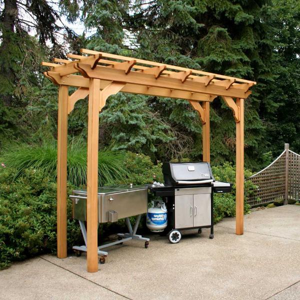 Creekvine Design Cedar New Dawn Pergola Wood Pergolas &amp; Swings 3' x 8' / Unfinished