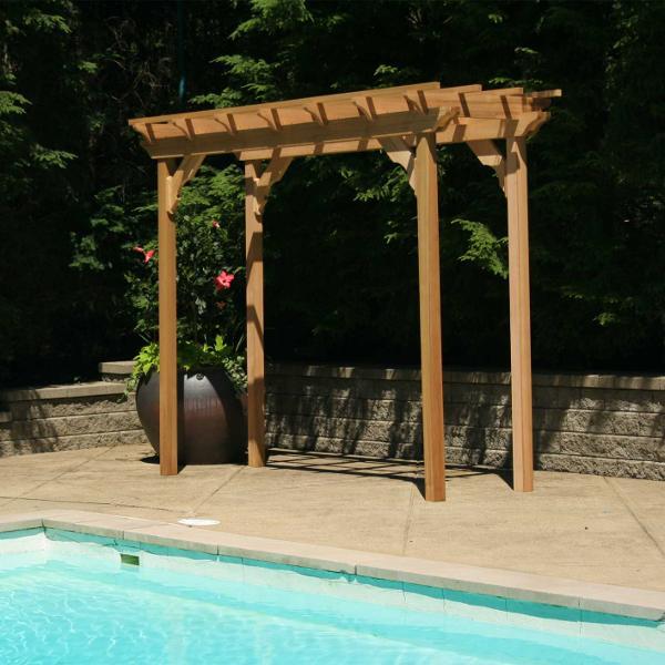 Creekvine Design Cedar New Dawn Pergola Wood Pergolas &amp; Swings 3' x 8' / Unfinished