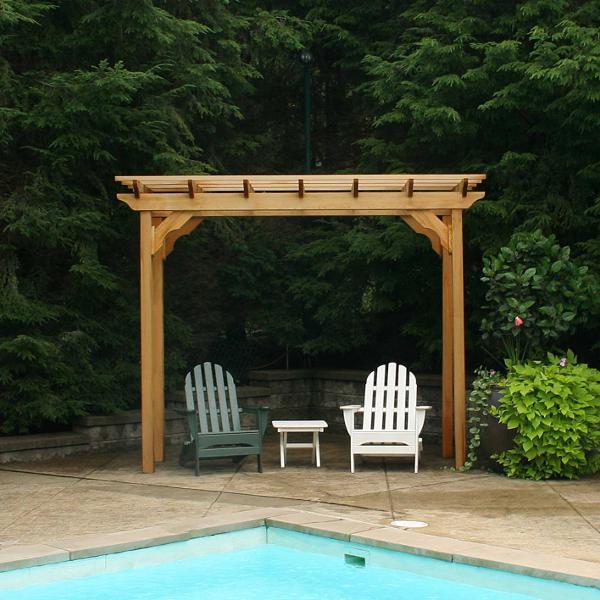 Creekvine Design Cedar New Dawn Pergola Wood Pergolas &amp; Swings 3' x 8' / Unfinished