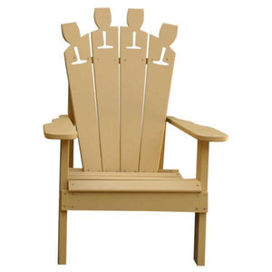 Creekvine Design Cedar Wine Glass Adirondack Chair Outdoor Chair Unfinished