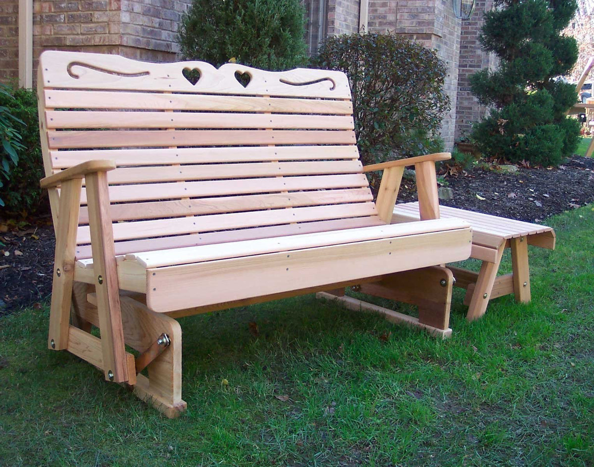 Creekvine Designs Cedar Royal Country Hearts Rocking Glider