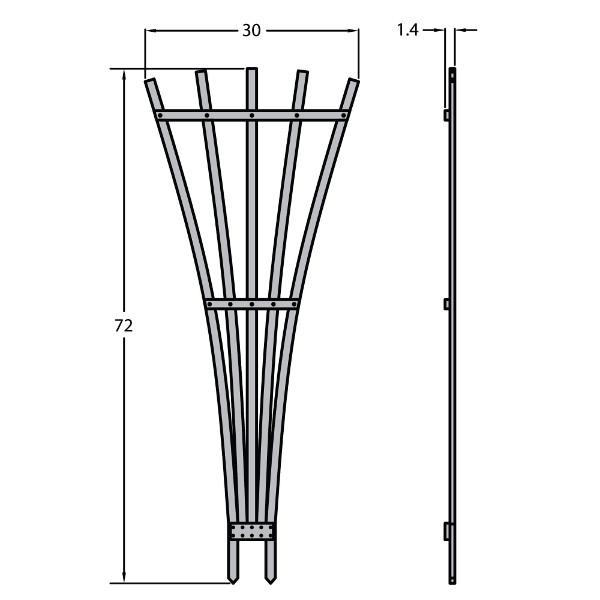 Eco-Friendly Hartford Fan Trellis Trellis
