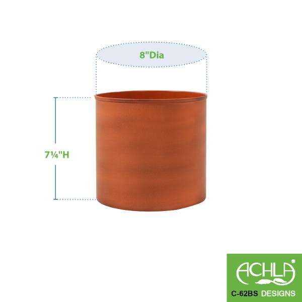 Eileen Planter with Steel Patina Pot Patina Pot