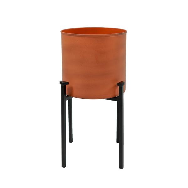 Eileen Planter with Steel Patina Pot Patina Pot Eileen Planter / Burnt Sienna